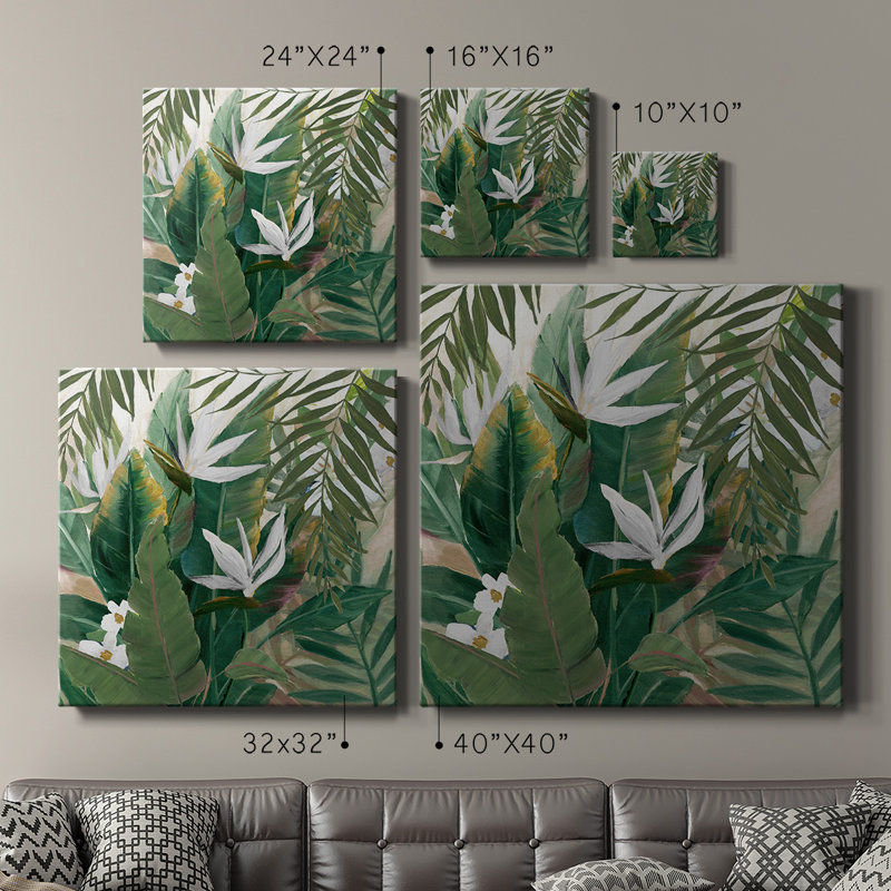 Paradise Palms - Toile tendue avec châssis de qualité supérieure, prête à être accrochée