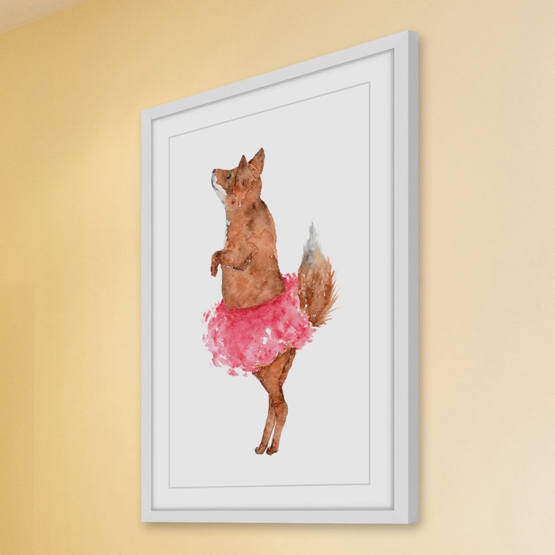 «Ballerina Fox» par Thimble Sparrow, reproduction encadrée, H 24 po x l 16 po x P 1,5 po