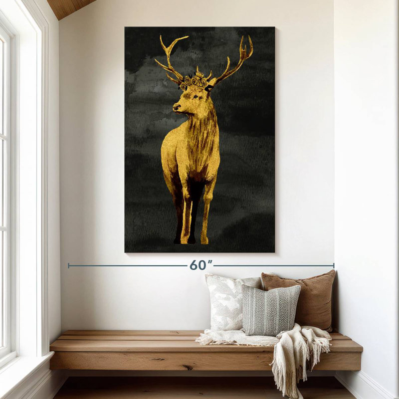 Brampt Golden Deer, 51" H x 34" W