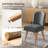 Jeremias 19"W Modern Upholstered Dining Chairs with Solid Wood Legs Set of 2-121081587