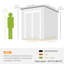 Outsunny 6 x 6 ft Plastic Garden Shed with Floor, Three Windows-124340444