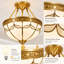 Plafonnier semi-encastré 4 lumières style Tiffany