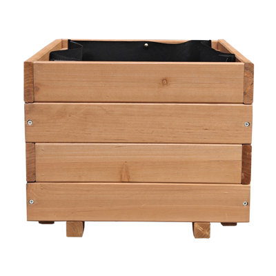 15.7"W Wooden Planter Box 