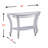 Mirrored Demilune Console Table