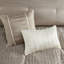 Édredon pour grand lit Charmeuse - taupe 7 pièces, coussin décoratif avec taille facile d'entretien, coussins brodés inclus