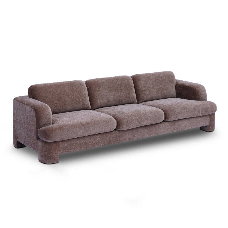 Halsey Brown Textured Fabric Sofa