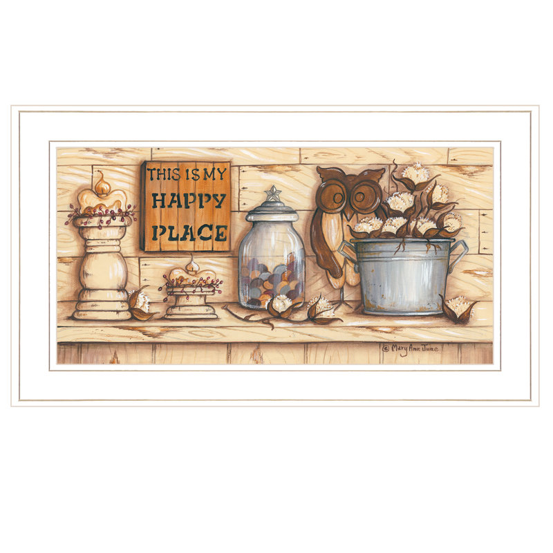 «My Happy Place», art mural encadré pour le salon, impression murale par Mary Ann June