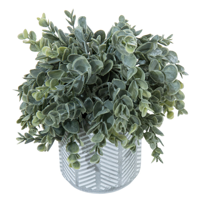 Eucalyptus artificiel en pot géométrique