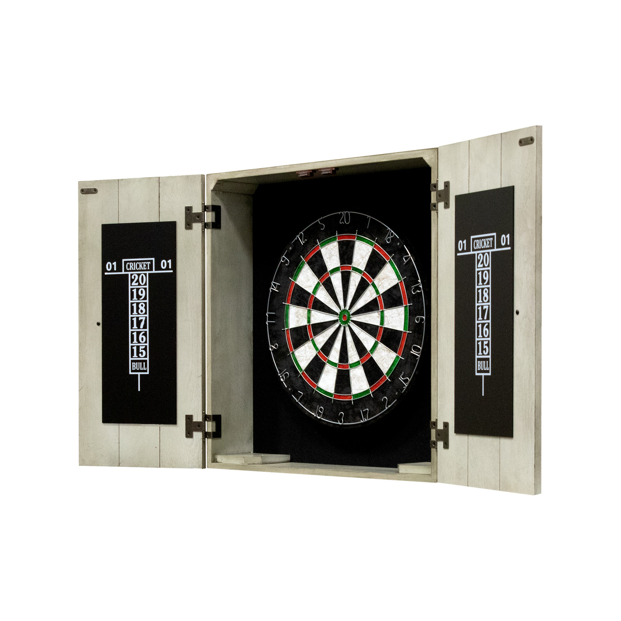 Drifter Sisal Bristle Dartboard and Cabinet Set with Darts
