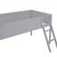 Lit de bureau simple gris avec lit mezzanine - Créez un espace confortable et lumineux pour une chambre à coucher élégante