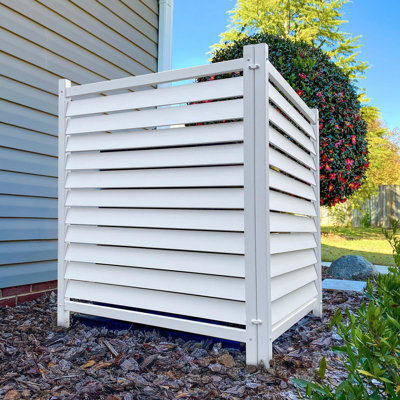 44in H x 36in W (2 Panels) No Dig Enclo Waverly Vinyl Privacy Screen, Outdoor Privacy Screen Panels, Trash Can Enclosure, Air Conditioner & Pool Equip by Enclo