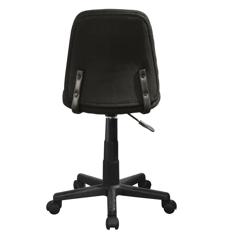  Chaise de bureau confortable en tissu à haut dossier, Noir