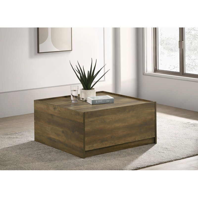 Table basse carrée avec 2 tiroirs Travon