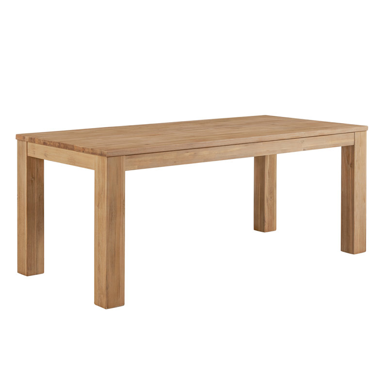 Acacia Solid Wood Dining Table, Brushed Smoke