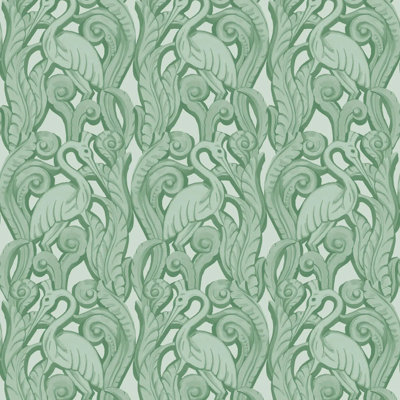 Deco Heron - Wallpaper