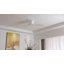 48 Inch 3 Carved Solid Wood Blades Flush Mount Ceiling Fan 6-Speed Noiseless Reversible DC Motor With Remote, Black-238653602-238653600