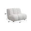 Fauteuil Manilla, lin blanc ivoire