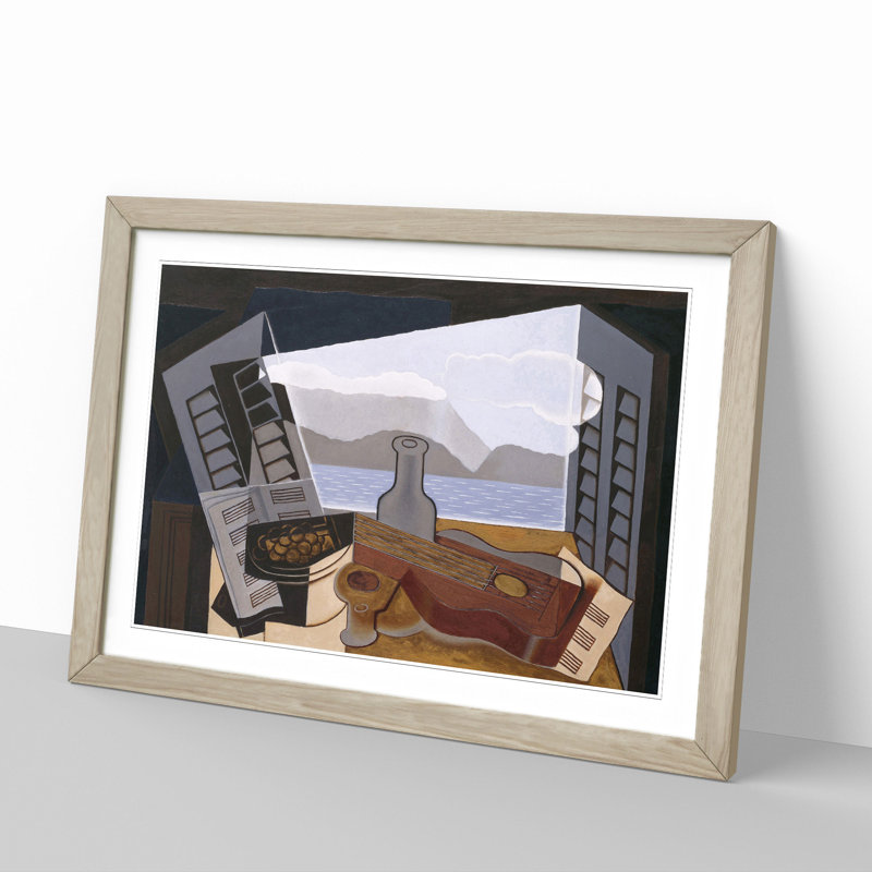 Open Window by Juan Gris - Framed Print, Oak Framed, 48cm H x 65cm W x 2cm D