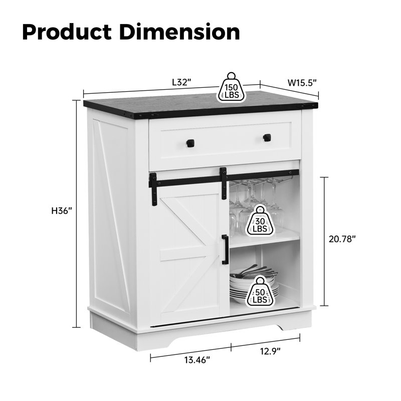 Buffet Brojanac 32 po, Blanc