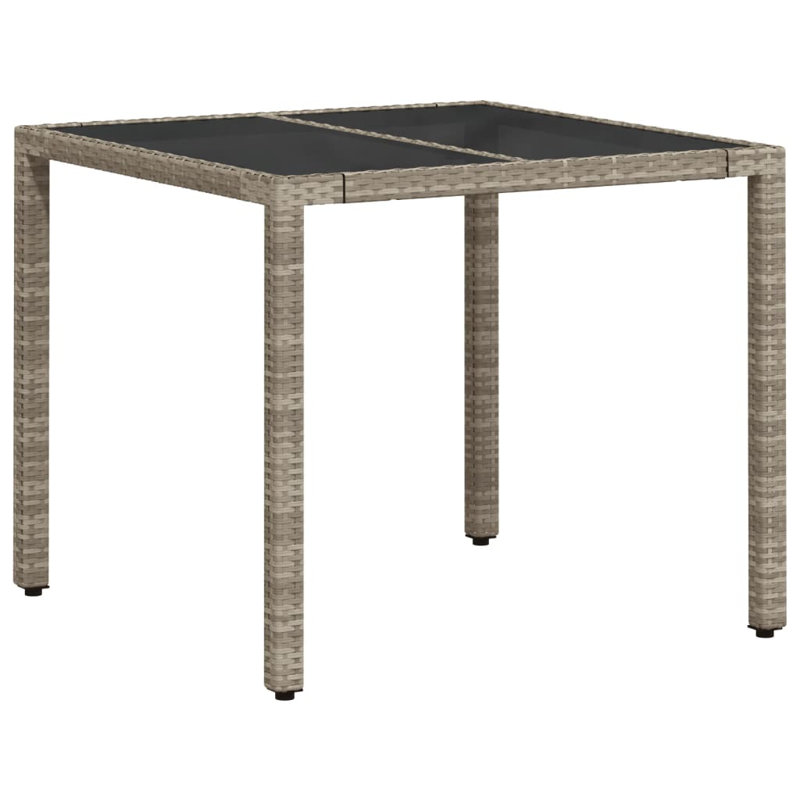  Garden Table Set Of 4 Light Grey, 29.5" H x 35.4" W x 35.4" D