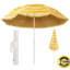 Kaison 300 cm W X 300 cm D Round Beach Parasol with Crank Lift