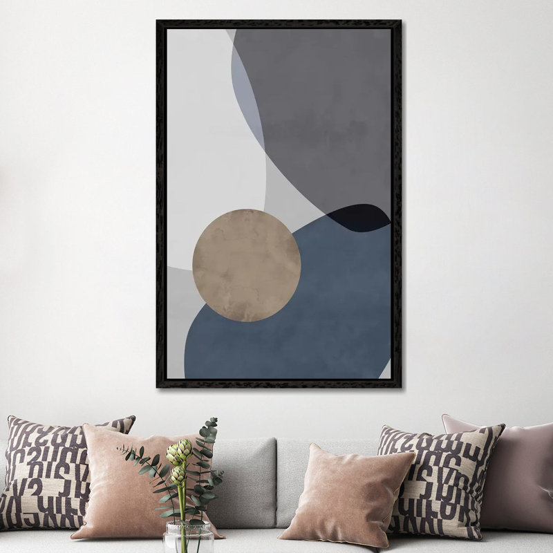 Graphic 210 by Mareike Böhmer - Print on Canvas, Black Framed, 152.4cm H x 101.6cm W x 3.81cm D