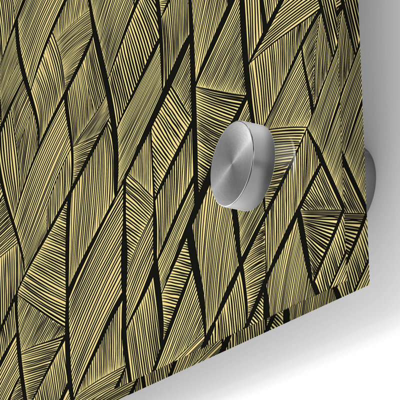 «Tiles Decor Gold» par GraphINC, acrylique G «Tiles Decor Gold» par GraphINC - sans cadre, H 36 po x l 36 po x P 0,2 po