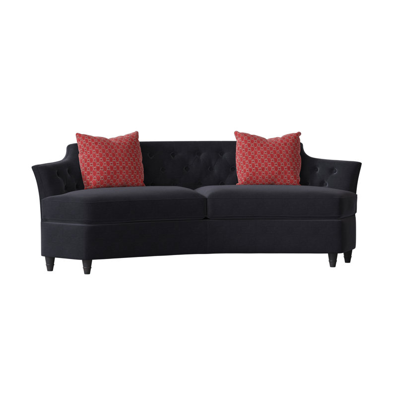 Cee Zee Upholstered 91'' Sofa, Venice Navy, Bisque, Chained Topaz