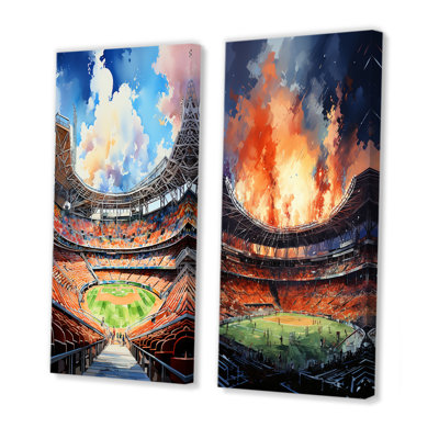 «Abstract Baseball Stadium», 2 pièces