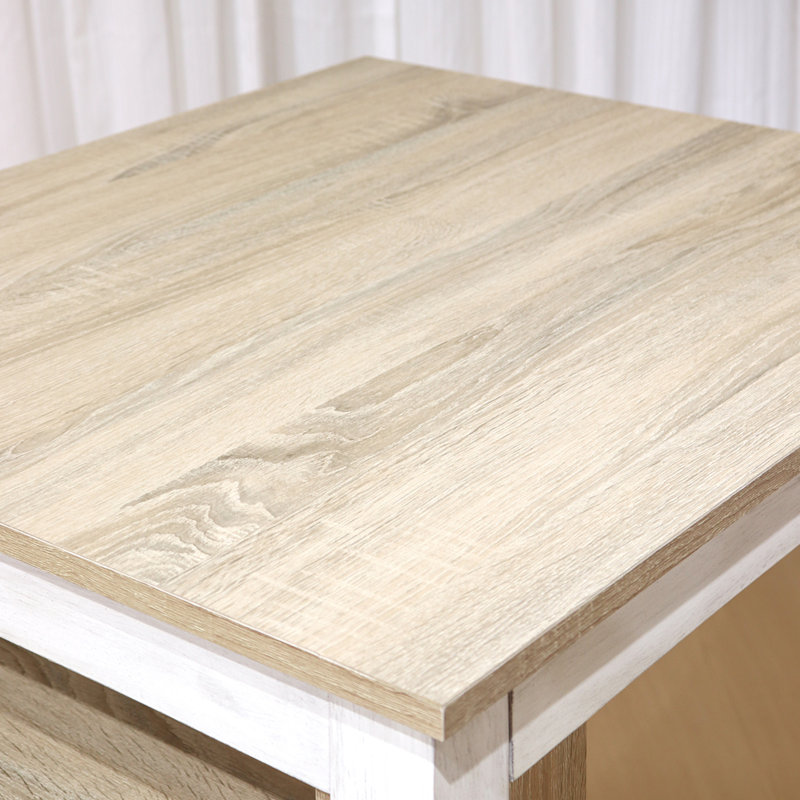 3 pièces pour salle à manger avec espace de rangement pour les petits espaces Conception rétro moderne Assemblage facile Fabrication compacte élégante Finition rustique Tablettes encastrées confortables pour une utilisation polyvalente