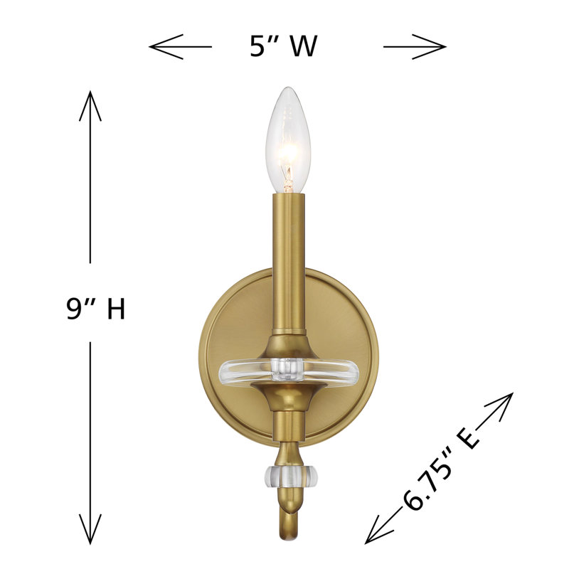 Champlain 1-Light Wall Sconce in Warm Brass