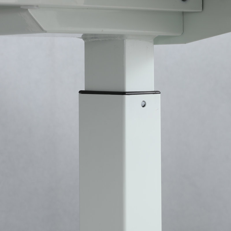 Jey Dual Motor Electric Height Adjustable Standing Desk Frame, White