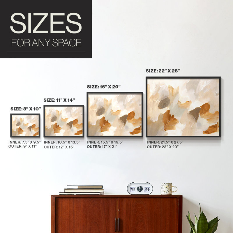 Tawny Mix II -Framed Print - Restickable, 8" H x 10" W, Black
