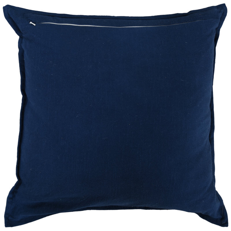 100% Cotton Down Filled Throw Pillow, Navy, Down Fill