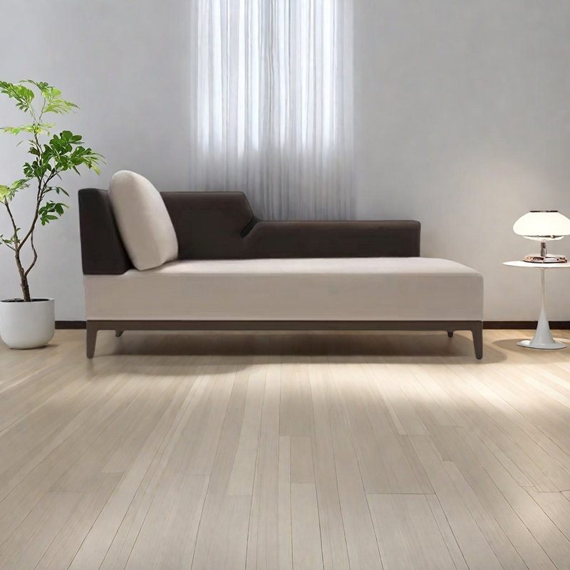 Chaise longue en flanelle confortable, Orienté à gauche (vu de face)