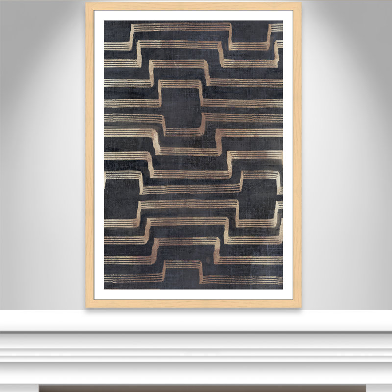 «Symphony in Motion II» par Emma Peal, Blanc, Papier avec cadre naturel naturel, H 55 po x l 39 po x P 1,25 po