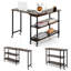 Table d'appoint pivotante à 360 ° avec tablettes de rangement à 2 niveaux-300852341