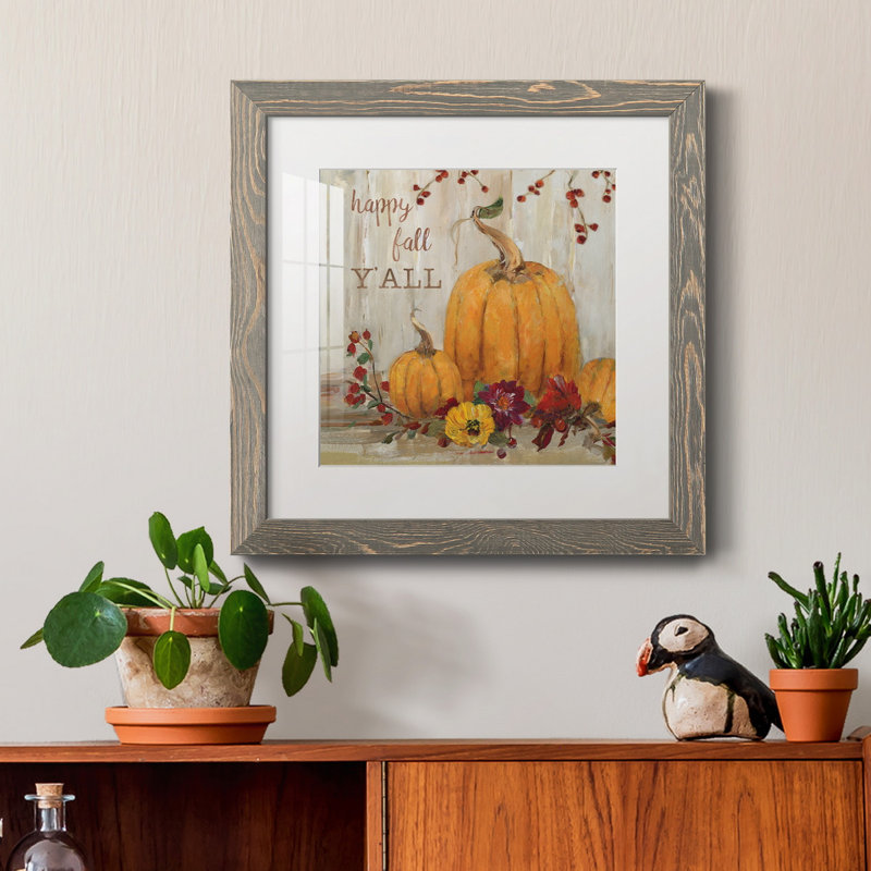 Autumn Dinner - peinture encadrée, Cadre gris, H 27,5 po x l 27,5 po x P 1,5 po