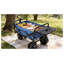 Chariot utilitaire pliable bleu avec roues tout-terrain et porte-gobelets - Chariot de jardin pliable robuste pour le camping, la plage et le magasinage