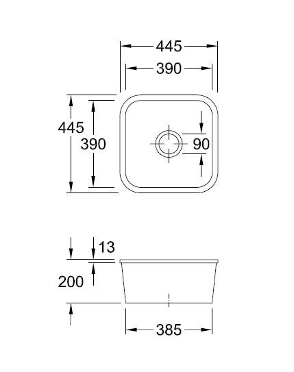 Cisterna Single Bowl Undermount Kitchen Sink