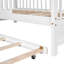 Lit simple en bois avec lit gigogne en bois, lit pour enfant avec tablette, blanc-213207908