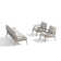 Lamando 3 Pieces Patio Aluminum Conversation Seating Group With Olefin Cushions For 5 Person