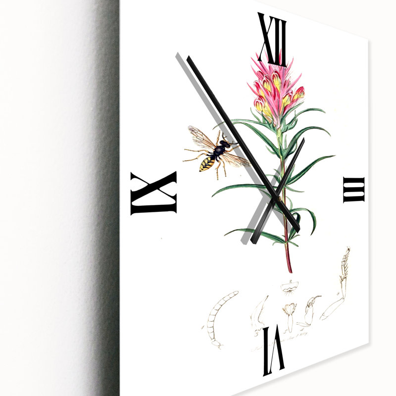 Horloge murale insectes et plantes I, Moyen