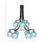 Lustre en cristal 6 lumières à finition nickel brossé 6 lumières Mukkesh-423150681-423150680