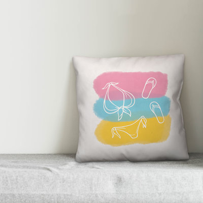 Striped Reversible Throw Pillow