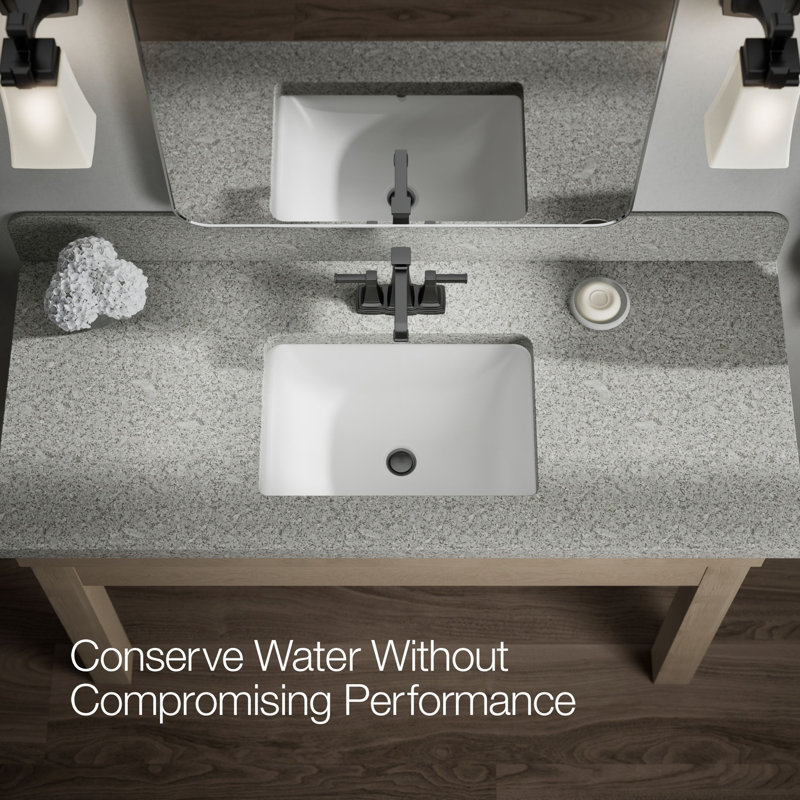 Riff Centerset Bathroom Sink Faucet, 1.2 GPM, Matte Black