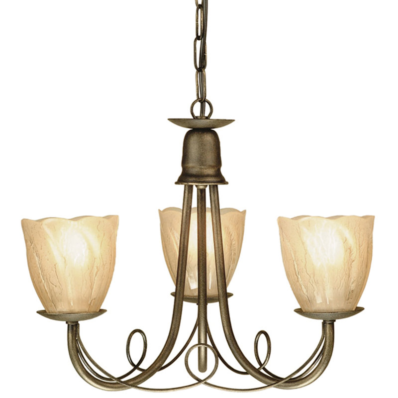 Cline 3 - Light Candle Style Chandelier, Black/Gold, Yes