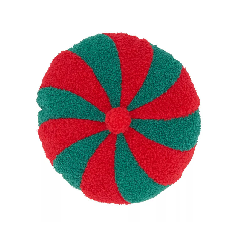 Coussin Candy, H 13 po x l 13 po, Rouge / vert