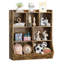 Bibliothèque et bibliothèque pour enfants à trois niveaux, armoire de rangement pour jouets pour livres et jouets, étagère à casiers multiples avec armoire à casiers-1220658696