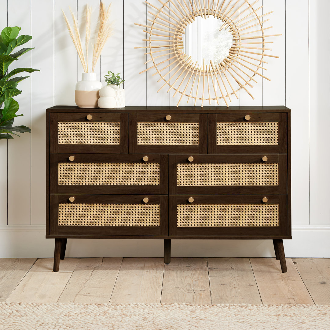 Noemi 120cm W 7 - Drawer Chest of Drawers